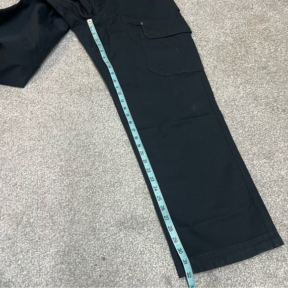 Duluth Trading Pants Mens 36x32 Black Flex Fire Hose Relaxed Fit Cargo Work NEW - Picture 2 of 11
